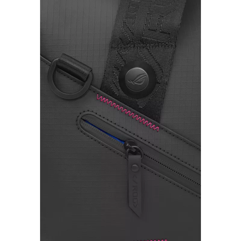 Torba sportowa ASUS ROG SLASH z poliestru, poliuretanu (PU), termoplastycznego poliuretanu (TPU), czarna, męska, torba ręczna