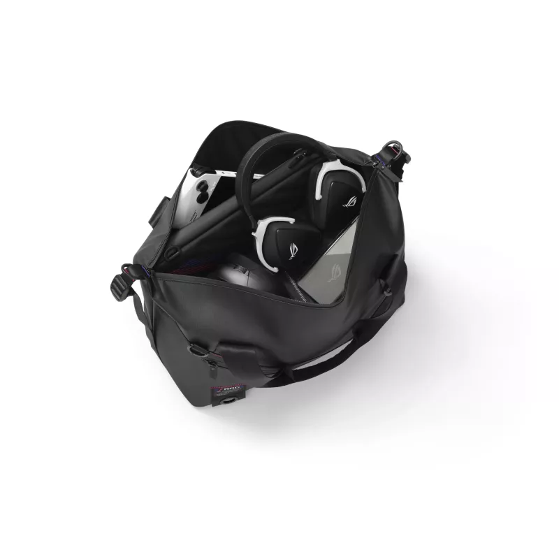 Torba sportowa ASUS ROG SLASH z poliestru, poliuretanu (PU), termoplastycznego poliuretanu (TPU), czarna, męska, torba ręczna