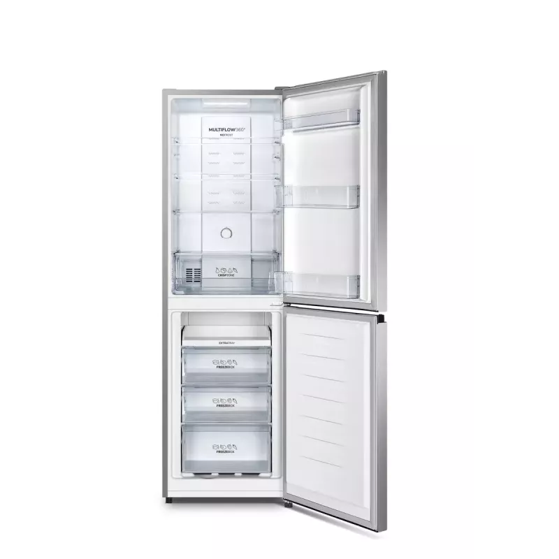 Wolnostojąca lodówko-zamrażarka Gorenje NRK 418 ECS4 — 256 L całkowitej, lodówka 171 L No Frost, zamrażarka 85 L, 41 dB, klasa energetyczna E