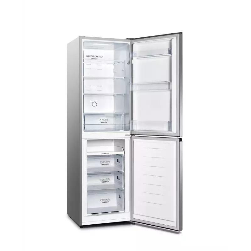 Wolnostojąca lodówko-zamrażarka Gorenje NRK 418 ECS4 — 256 L całkowitej, lodówka 171 L No Frost, zamrażarka 85 L, 41 dB, klasa energetyczna E