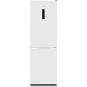 Wolnostojąca chłodziarko-zamrażarka Gorenje N619EAW4 — całkowita pojemność 304 l (207 l chłodziarka, 97 l zamrażarka), No Frost, wyświetlacz LED, zawias prawy, 39 dB