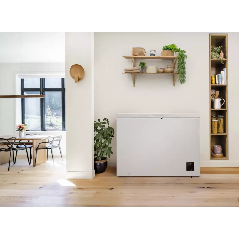 Zamrażarka skrzyniowa Gorenje FH30EAW — 297 L pojemności netto, klasa energetyczna E, wolnostojąca, wyświetlacz, biała
