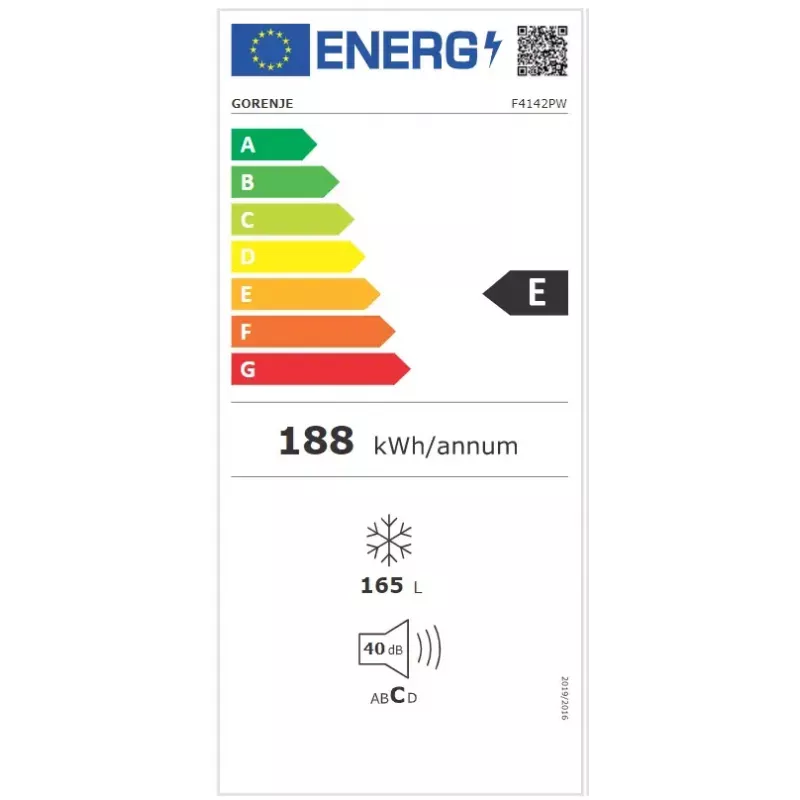 Gorenje F4142PW Zamrażarka wolnostojąca 165 L Biała
