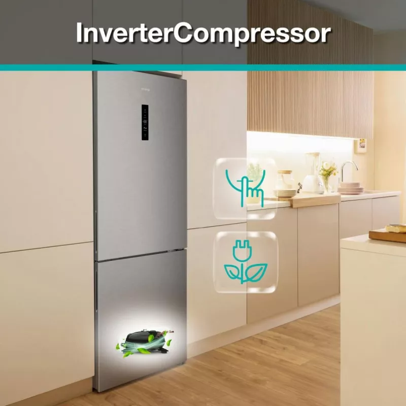 Gorenje NRK720CAXL4 wolnostojąca 495 L Stal nierdzewna