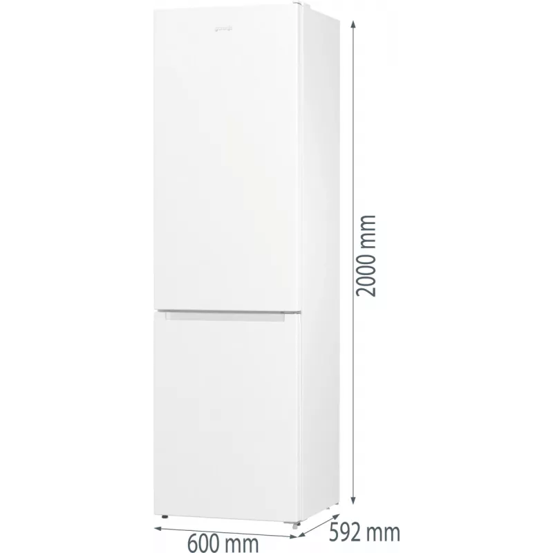 Gorenje Kombinerade kyl/frysskåp NRK6202EW4 BK070B, 331 L, No Frost (fridge), SN-N, 9 kg/24h, E, biały