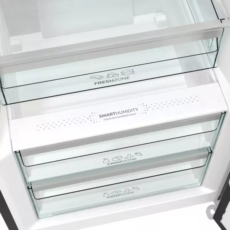 Wolnostojąca lodówka Gorenje R619EABK6, 398 l, czarna, wyświetlacz LED, klasa E, 1850×595×663 mm