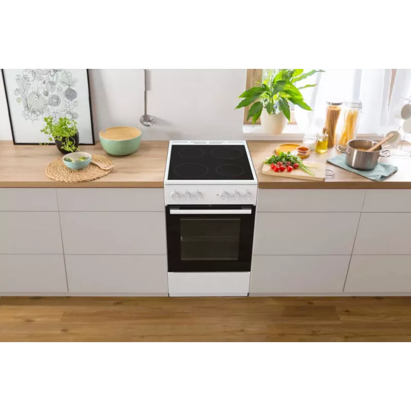 Gorenje GEC5A41WG Kuchenka wolnostojąca elektryczna z płytą ceramiczną biała