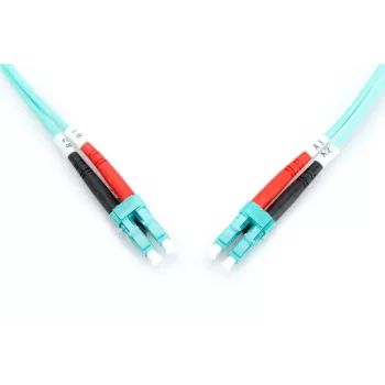 DIGITUS kabel światłowodowy krosowy, LC na LC wielomodowy 50/125 µm, duplex długość 1 m klasa OM3