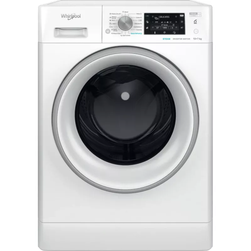 Whirlpool FFWDD 1076258 SV EE pralko-suszarka wolnostojąca ładowana od przodu biała