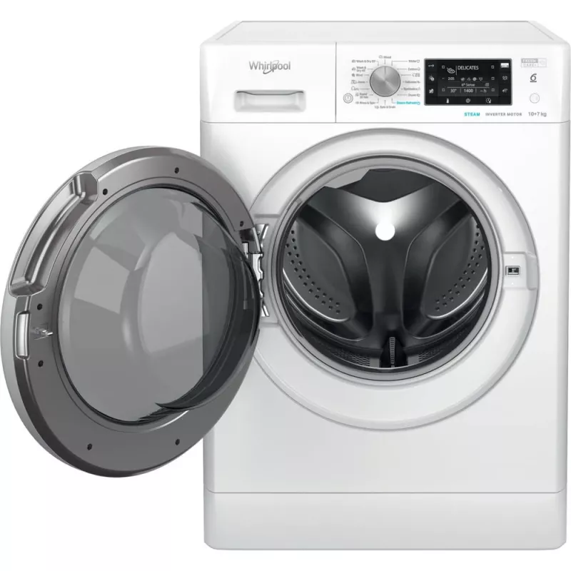 Whirlpool FFWDD 1076258 SV EE pralko-suszarka wolnostojąca ładowana od przodu biała