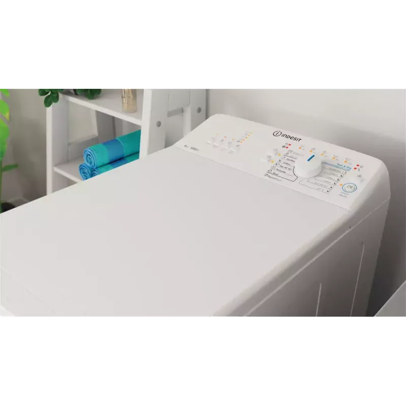 Pralka ładowana od góry Indesit BTW L60400 EE/N — 6 kg, 1000 obr./min, 400×600×900 mm, biały
