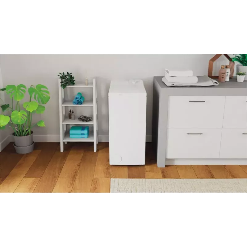 Pralka ładowana od góry Indesit BTW L60400 EE/N — 6 kg, 1000 obr./min, 400×600×900 mm, biały
