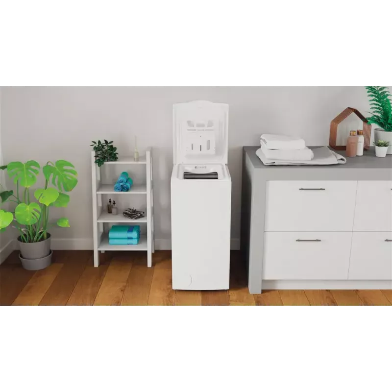 Pralka ładowana od góry Indesit BTW L60400 EE/N — 6 kg, 1000 obr./min, 400×600×900 mm, biały