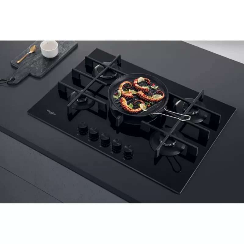 Whirlpool AKWL 728/NB Czarny Do zabudowy 75 cm Gazowa 5 stref(y)