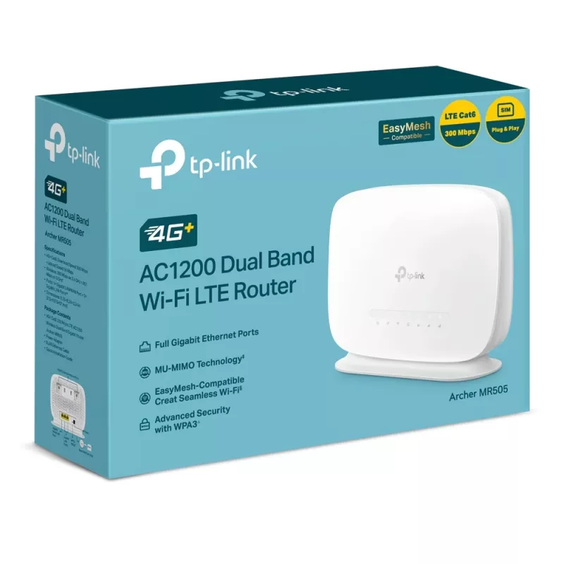 TP-Link Archer 4G+ Cat6 AC1200 Bezprzewodowy dwuzakresowy router Gigabit