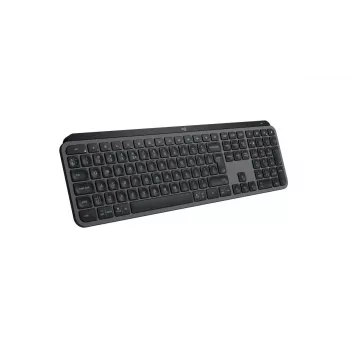 Bezprzewodowa pełnowymiarowa klawiatura Logitech Master MX Keys S — Bluetooth, QWERTY, przełączniki nożycowe, podświetlenie LED, grafitowa