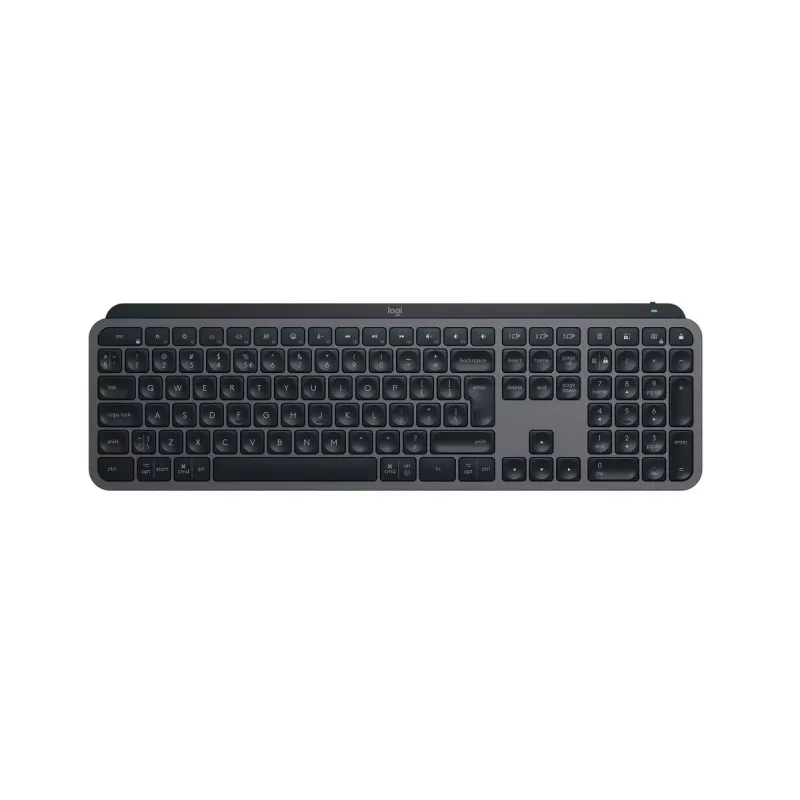 Bezprzewodowa pełnowymiarowa klawiatura Logitech Master MX Keys S — Bluetooth, QWERTY, przełączniki nożycowe, podświetlenie LED, grafitowa