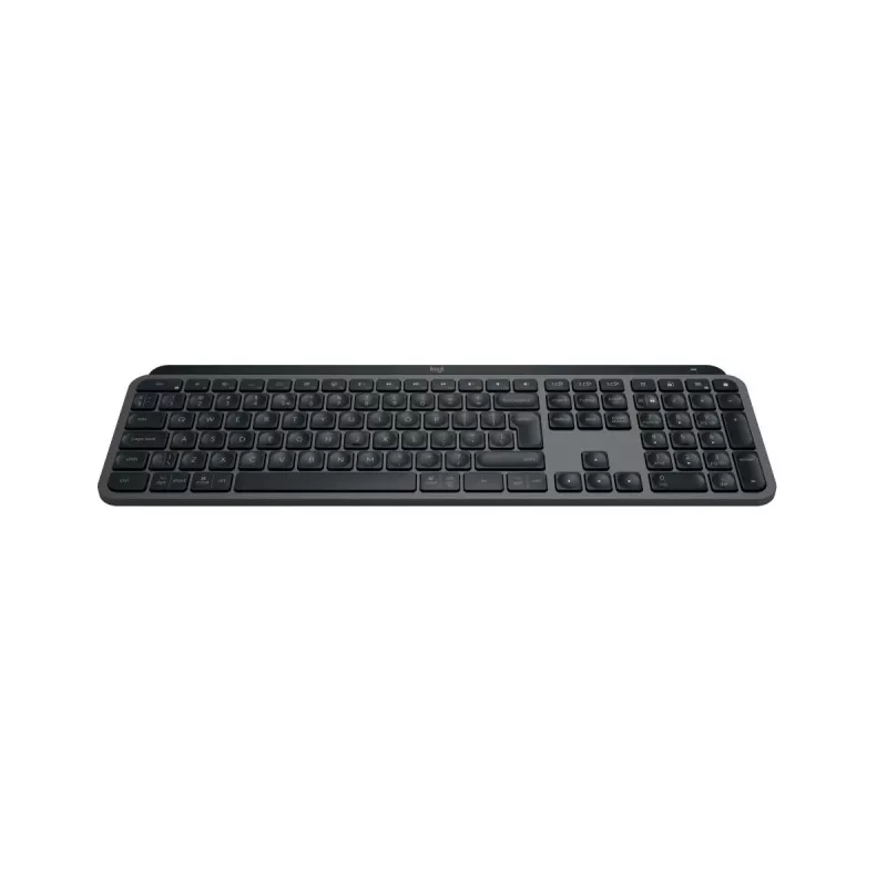Bezprzewodowa pełnowymiarowa klawiatura Logitech Master MX Keys S — Bluetooth, QWERTY, przełączniki nożycowe, podświetlenie LED, grafitowa