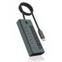 ICY BOX IB-HUB1457-C31 USB 3.2 Gen 1 (3.1 Gen 1) Type-C 10000 Mbit/s Niebieski, Szary