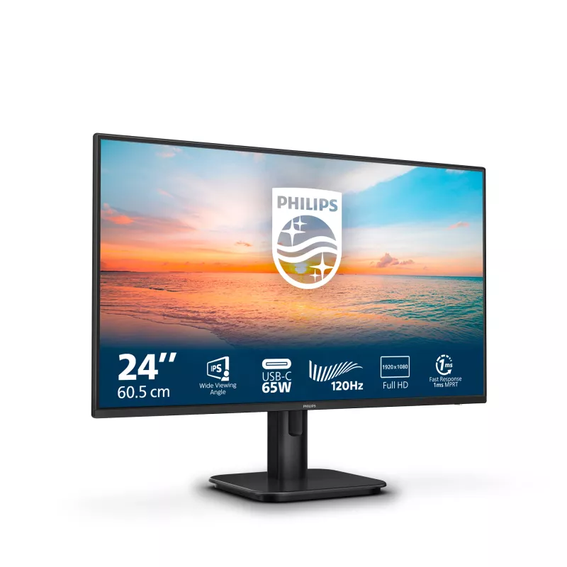 Philips 1000 series 24E1N1300A/00 monitor komputerowy 60,5 cm (23,8 cala) 1920 x 1080 pikseli Full HD LCD Czarny