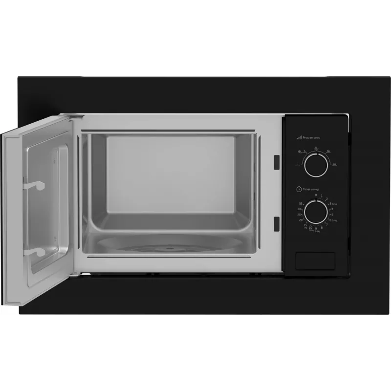 Kuchenka mikrofalowa Beko BMOB20202B, czarna, mikrofalowa pojedyncza, do zabudowy, 20 l, 800 W