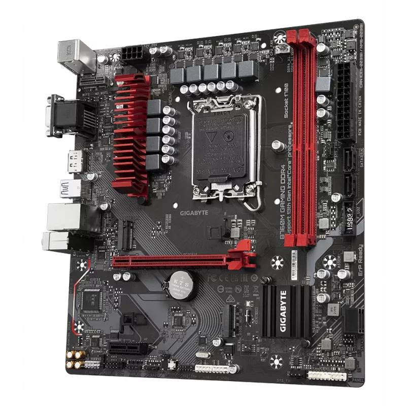 Płyta główna GIGABYTE B760M GAMING DDR4 - obsługa procesorów Intel Core 14. generacji, 6+2+1 fazowa cyfrowa sekcja zasilania, do 5333 MHz DDR4 (OC), 2xPCIe 4.0 M.2, LAN 2.5GbE, USB 3.2 Gen1