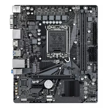 Płyta główna GIGABYTE H610M S2H V3 DDR4 – obsługa procesorów Intel Core 14. generacji, hybrydowa cyfrowa sekcja zasilania 4+1+1, pamięć DDR4 do 3200 MHz, 1xPCIe 3.0 M.2, sieć LAN GbE, USB 3.2 Gen 1