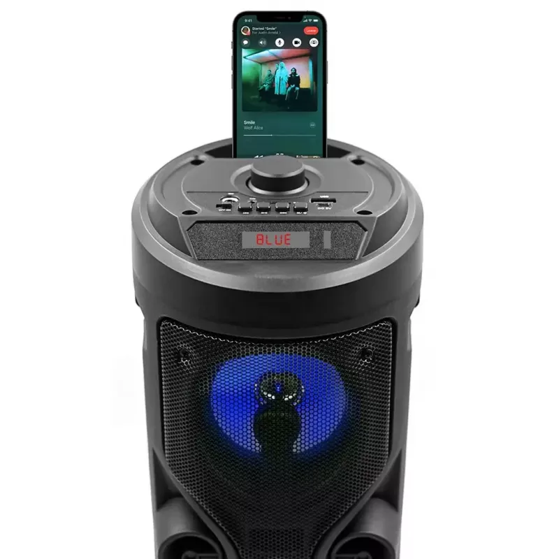 Przenośny głośnik stereo SQUEAK SQ1004 Harmony BT 5.0, 40W RMS, Bluetooth 5.0, FM, LED, bateria 8h, Czarny