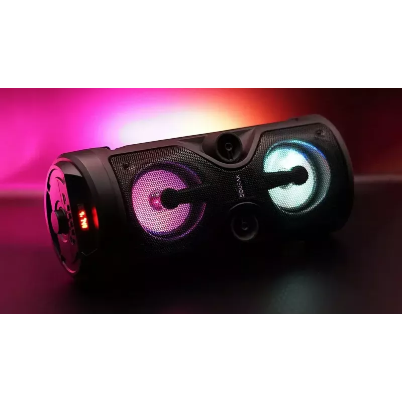 Przenośny głośnik stereo SQUEAK SQ1004 Harmony BT 5.0, 40W RMS, Bluetooth 5.0, FM, LED, bateria 8h, Czarny