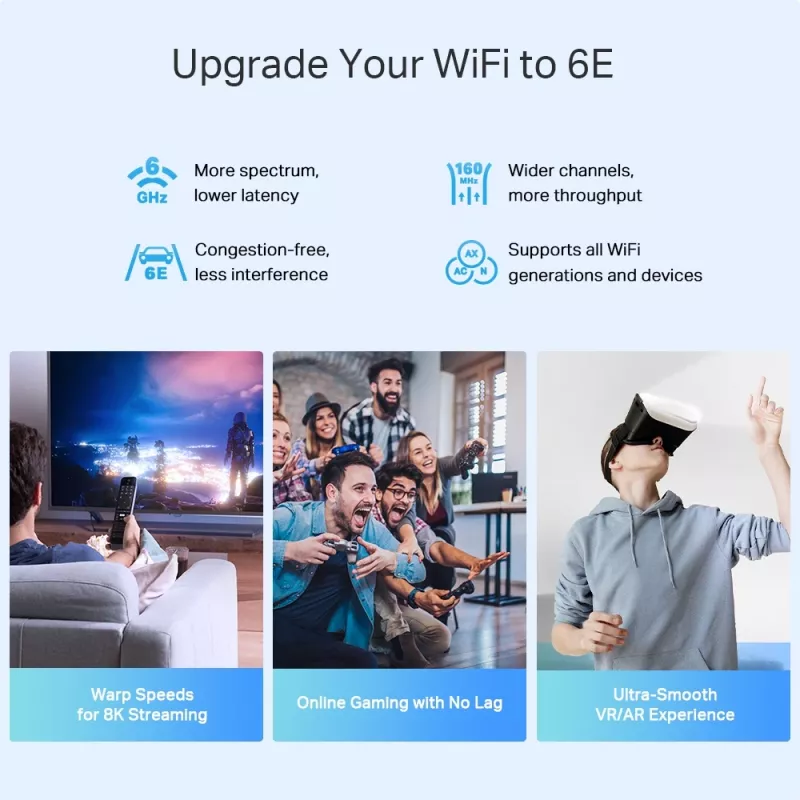 TP-Link AXE5400 Whole Home Mesh Wi-Fi 6E System(Tri-Band), biały DECO XE75 PRO(3-PACK)