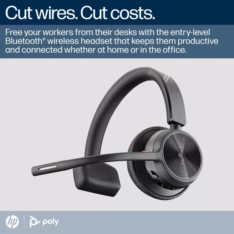 HP Poly Voyager 4310-M Microsoft Teams Certified USB-C Headset +BT700 dongle +Charging Stand