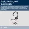 Zestaw słuchawkowy monofoniczny HP Poly Czarnywire 3310 z certyfikatem Microsoft Teams, USB-C + adapter USB-C/A