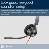 Zestaw słuchawkowy monofoniczny HP Poly Czarnywire 3310 z certyfikatem Microsoft Teams, USB-C + adapter USB-C/A