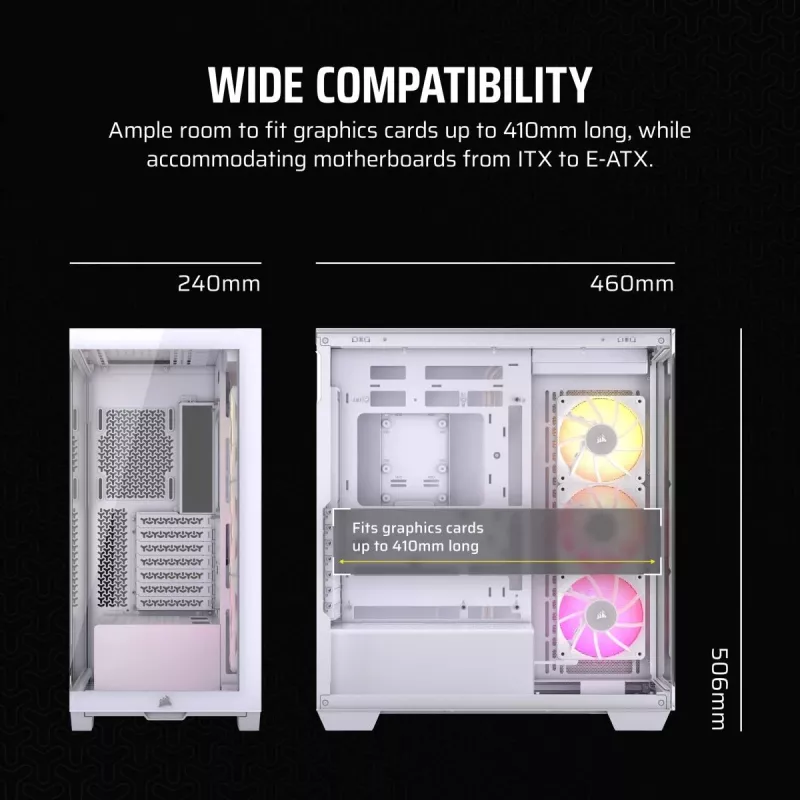 Obudowa PC CORSAIR - Icue Link 3500x RGB Mid-tower - biała