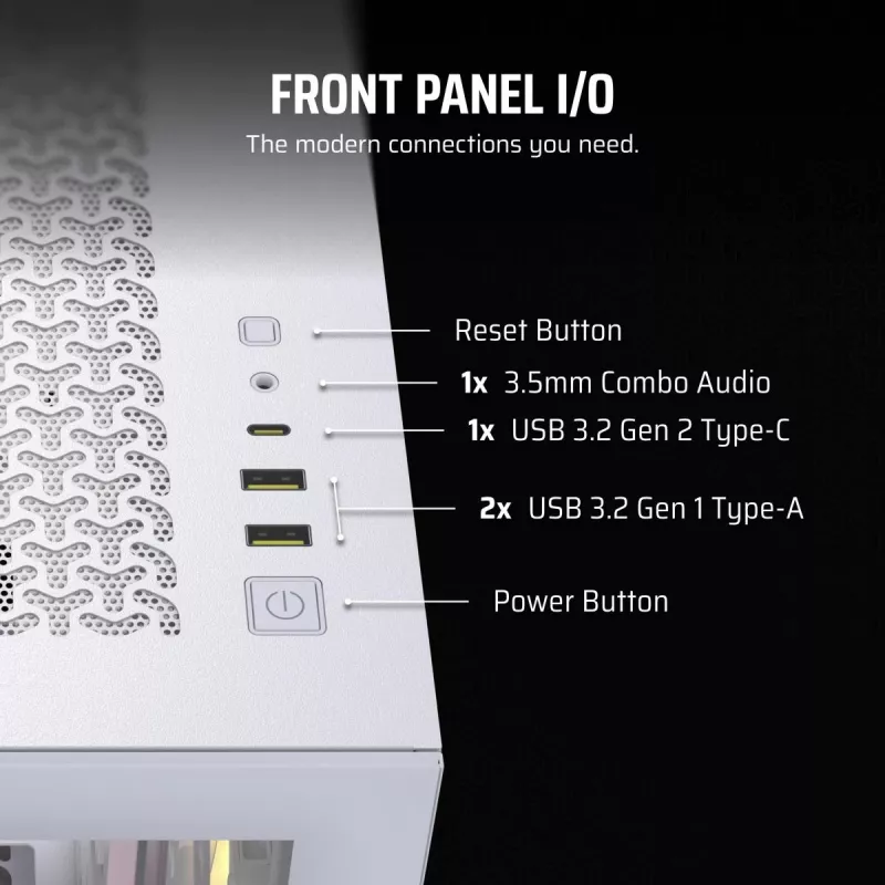Obudowa PC CORSAIR - Icue Link 3500x RGB Mid-tower - biała