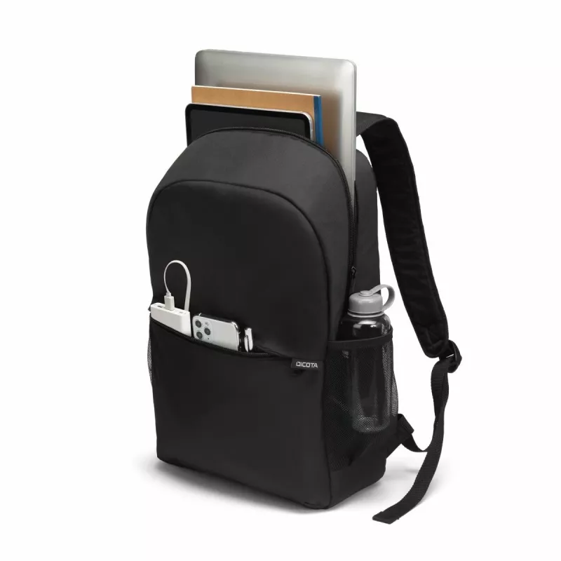 DICOTA Backpack One - Plecak na notebook 13-16 cali - Czarny / 300d Poliester PET z recyklingu