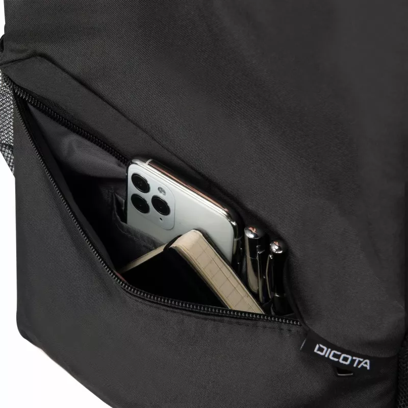 DICOTA Backpack One - Plecak na notebook 13-16 cali - Czarny / 300d Poliester PET z recyklingu