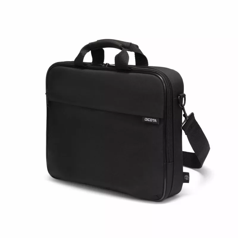 DICOTA Top Traveller One - 15-1713n Torba na notebooka - Czarna / 300d Poliester z recyklingu PET