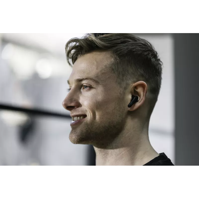 Bezprzewodowy zestaw słuchawkowy douszny JVC Stix HAA-3TBU, Bluetooth 5.1, IPX4, 7,5 godz. (słuchawki) / 22 godz. (z etui), USB‑C