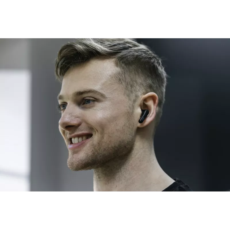 Bezprzewodowy zestaw słuchawkowy douszny JVC Stix HAA-3TBU, Bluetooth 5.1, IPX4, 7,5 godz. (słuchawki) / 22 godz. (z etui), USB‑C
