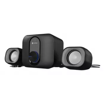 Mini system audio domowego NATEC NGL-2111 — 3 W RMS, 2 głośniki, wejście 3,5 mm, woofer 7,62 cm, czarny