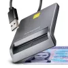 Axagon CRE-SM3T USB-A Smart / ID card płaski Reader, USB 2.0, 1,3 m, Czarny, 56 g