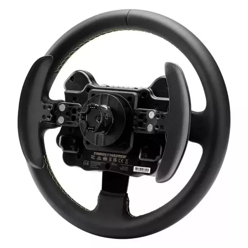 Kierownica Thrustmaster Evo Racing 32R Leather, czarna, żółta, PC, PlayStation 4, PlayStation 5, Xbox, Xbox One