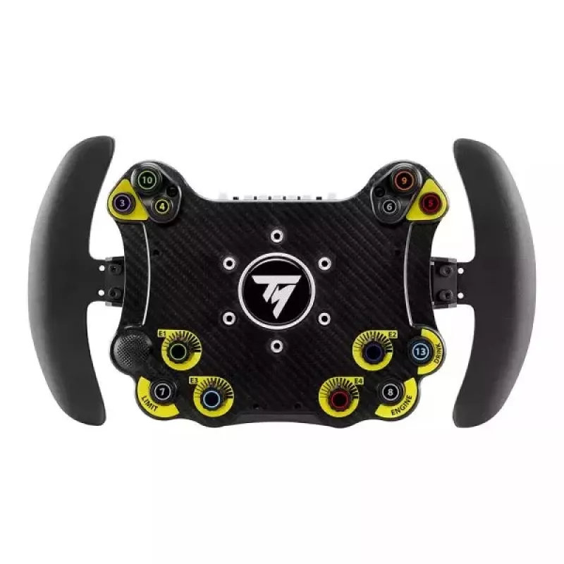 Kierownica Thrustmaster Evo Racing 32R Leather, czarna, żółta, PC, PlayStation 4, PlayStation 5, Xbox, Xbox One