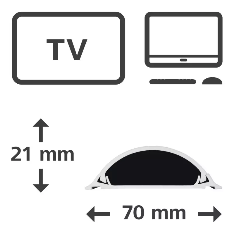 Hama 00220984 organizer kabli uniwersalny kanał kablowy biały 1 szt.