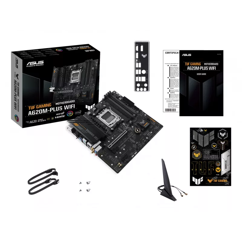 ASUS TUF GAMING A620M-PLUS WIFI AMD A620 Socket AM5 micro ATX