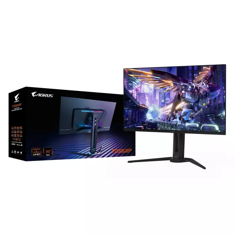 32” GIGABYTE AORUS FO32U2P OLED Gaming Monitor – 3840×2160 UHD, 240Hz, 0,03ms, 250 cd/m², KVM, DisplayPort 2.1