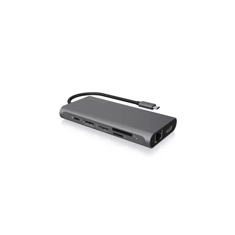 ICY BOX IB-DK4050-CPD Wired USB 3.2 Gen 1 (3.1 Gen 1) Type-C Antracyt