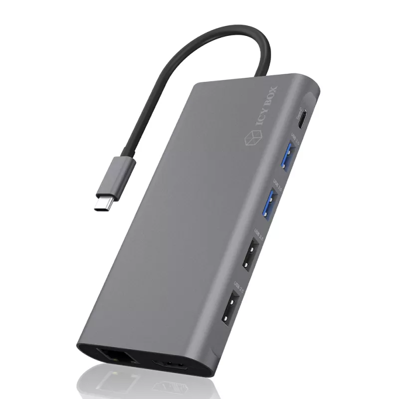 ICY BOX IB-DK4050-CPD Wired USB 3.2 Gen 1 (3.1 Gen 1) Type-C Antracyt