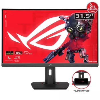 ASUS ROG Strix XG32WCS monitor komputerowy 80 cm (31,5 cala) 2560 x 1440 pikseli Quad HD LED Czarny